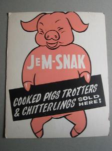 Advertising - Jem-snak advert display card