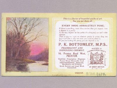 Advertising - P K Bottomley Blotter, Prenton