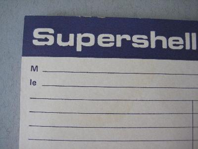 Supershell ADV Receipt pad -  select me for a larger image