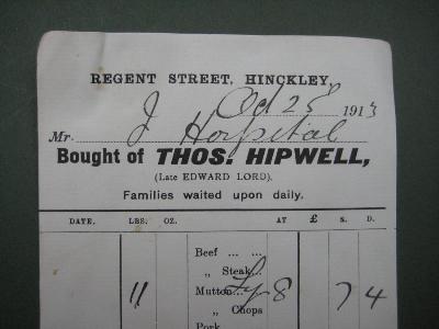 Hipwell, Hinckley butchers -  select me for a larger image