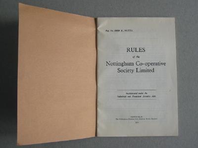 Co-op Society rule books -  select me for a larger image