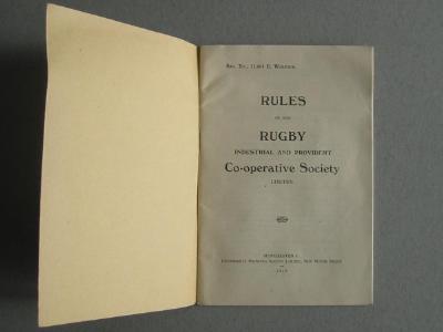 Co-op Society rule books -  select me for a larger image