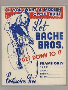 Cycling - Bache Brothers Cycle advert
