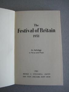 Festival of Britain - Festival Poetry anthology