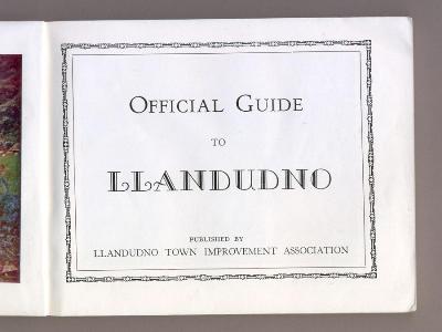 Llandudno, Official Guide, 1932 -  select me for a larger image