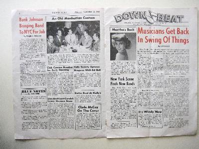 Down Beat music magazine, 1945 -  select me for a larger image