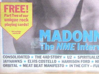 NME 1992 September 26 Madonna -  select me for a larger image