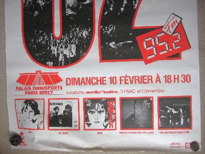 U2, 1985 concert poster, Paris -  select me for a larger image