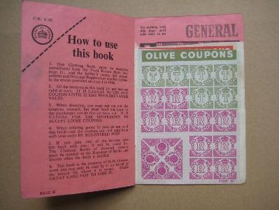 WW2 Clothing Ration book -  select me for a larger image