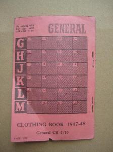 WW2 Clothing Ration book -  select me for a larger image