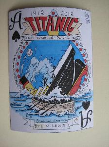 Titanic playing cards, E M Lewis -  select me for a larger image