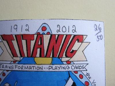 Titanic playing cards, E M Lewis -  select me for a larger image