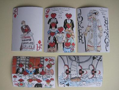 Titanic playing cards, E M Lewis -  select me for a larger image