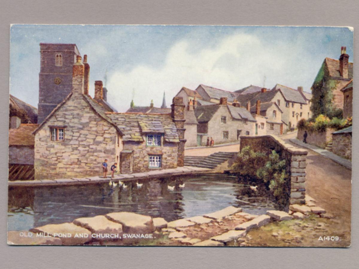 Swanage, Mill Pond, Church -  select me for a larger image