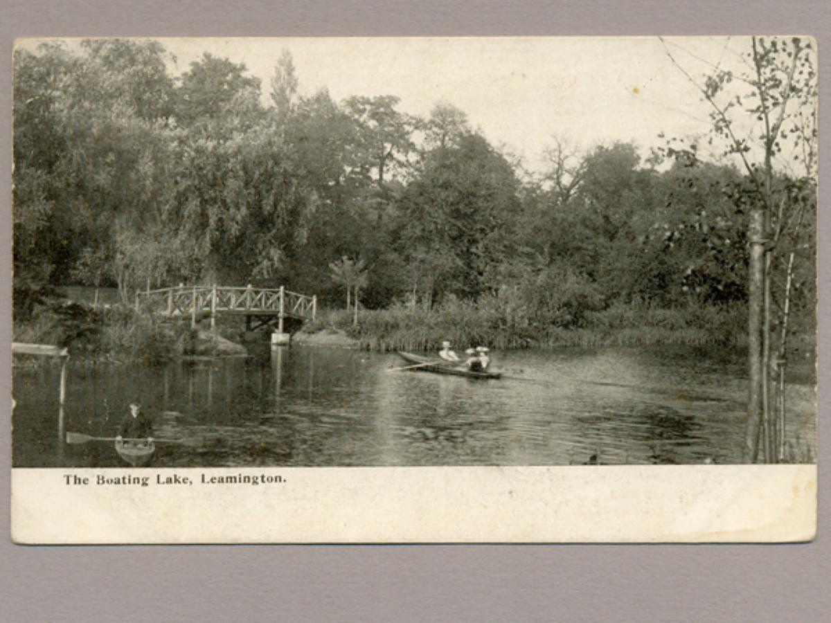 Leamington, Lake, advert card -  select me for a larger image