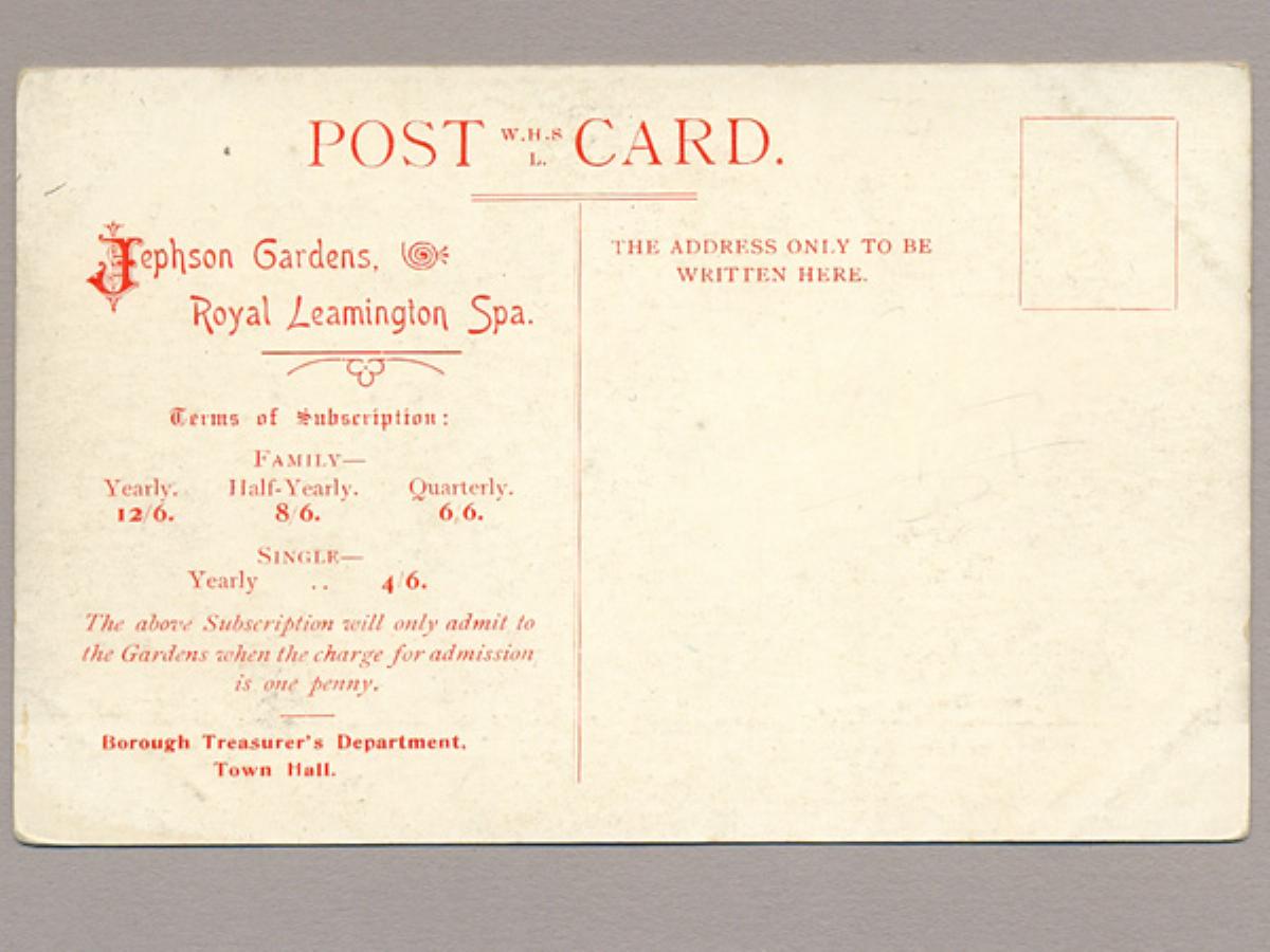 Leamington, Lake, advert card -  select me for a larger image
