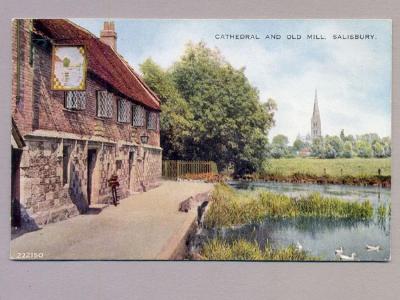 Wiltshire - Salisbury, Old Mill, Cathedral