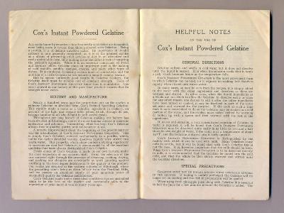 Cox manual of gelatine cookery -  select me for a larger image