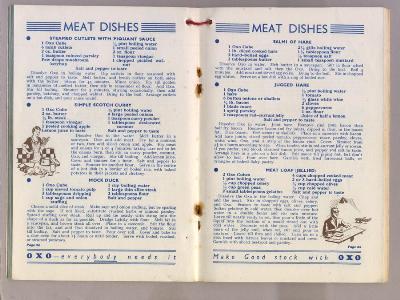 Oxo, meat cookery recipe book -  select me for a larger image