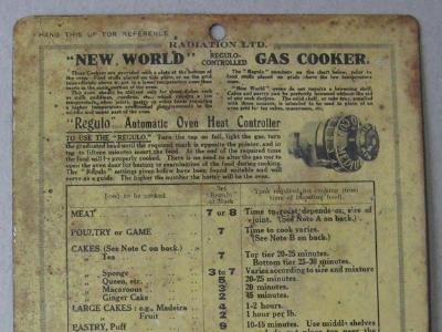 Radiation cooking guide -  select me for a larger image