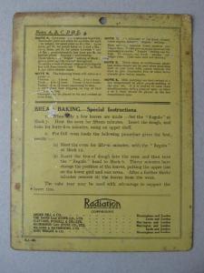 Radiation cooking guide -  select me for a larger image