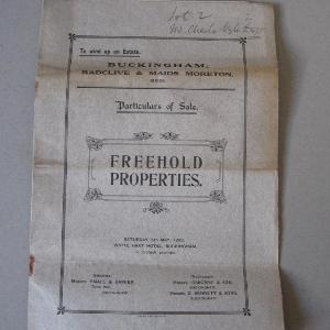 Buckinghamshire - Buckingham auction sale, 1923