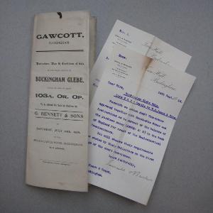 Buckinghamshire - Gawcott, 1918 Auction sale