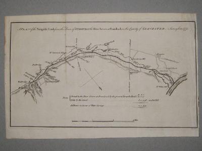 Gloucestershire - Stroudwater Canal map, 1775