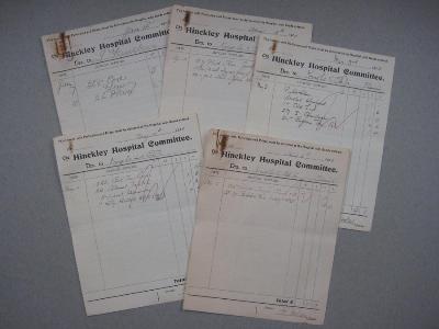 Hinckley Hospital Invoices, 1913 -  select me for a larger image