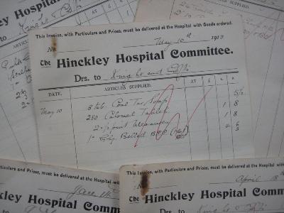 Hinckley Hospital Invoices, 1913 -  select me for a larger image