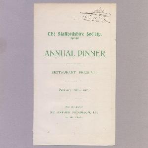 Staffordshire - Staffordshire Society Dinner