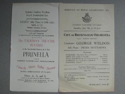 Leamington Spa, programmes -  select me for a larger image