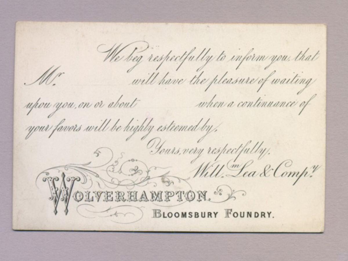 Wolverhampton, Bloomsbury Foundry -  select me for a larger image
