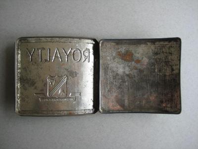 Royalty brand cigarette tin -  select me for a larger image