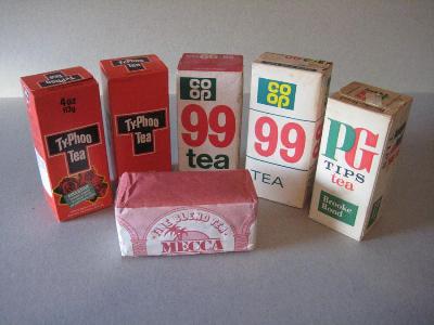 Tea packets, unopened -  select me for a larger image