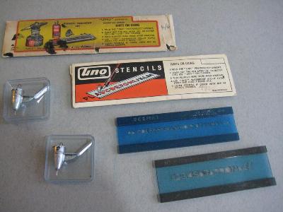 Uno draughting stencils & pens -  select me for a larger image