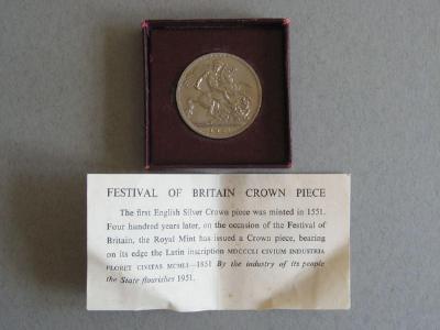 Festival of Britain - Crown coin, boxed,
