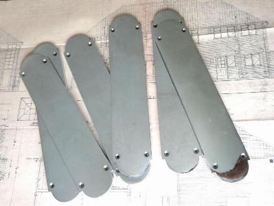 Handles, ironmongery etc - Chrome finger plates, mirror finish