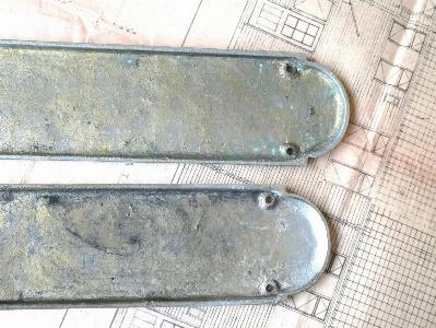 Chrome finger plates, mirror finish -  select me for a larger image