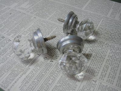 Glass and aluminium knobs -  select me for a larger image