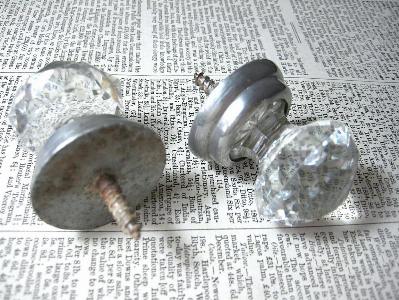 Glass and aluminium knobs -  select me for a larger image