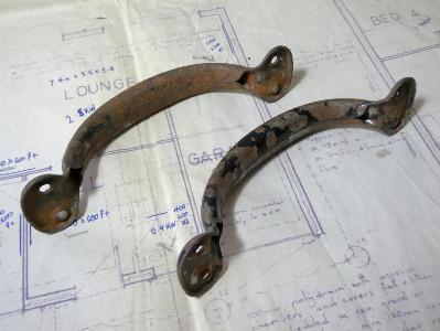 Steel pull handles, pairs -  select me for a larger image