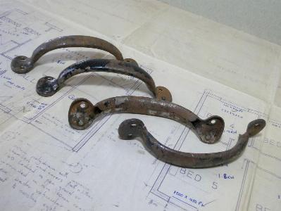 Steel pull handles, pairs -  select me for a larger image