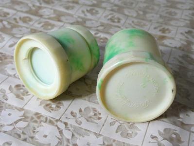 Cruet set, marbled green -  select me for a larger image