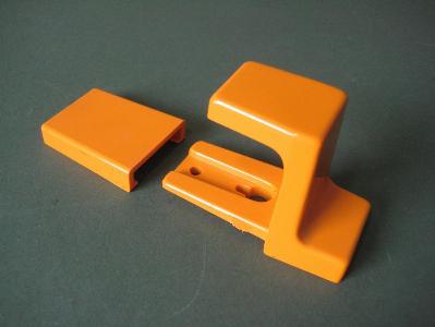 1980s orange coat hook -  select me for a larger image