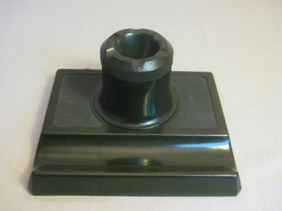Inkwells & Writing - Old green bakelite inkwell
