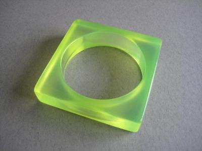 Vintage Square Green Bangle -  select me for a larger image