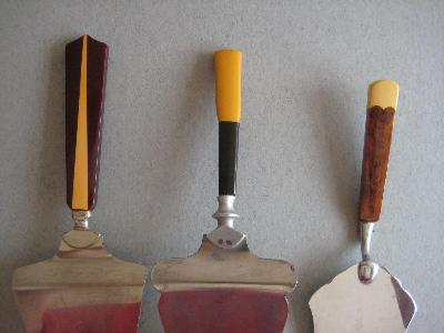 Cake servers, phenolic handles -  select me for a larger image