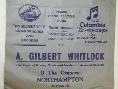 Record shop advertising bags -  select me for a larger image