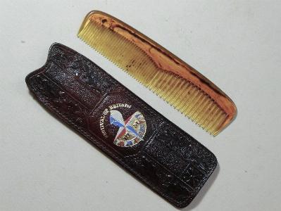 Festival of Britain - Comb in leather holder